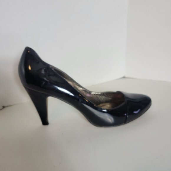 Aldo Womens Black Patent Leather Stiletto Heels Size 39 Pointed Toe - Picture 7 of 9